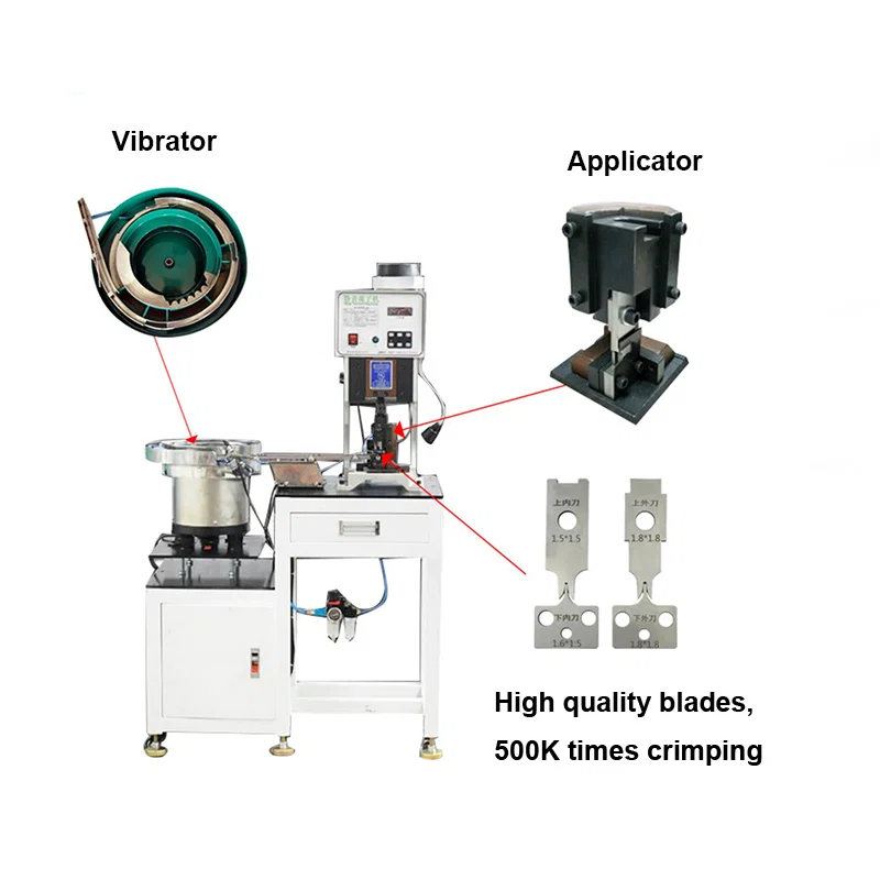 Loose Terminals Crimping Machine With Vibration Plate Feeding, Wire Loose Terminal Crimping Machine, Cable Lug Crimping