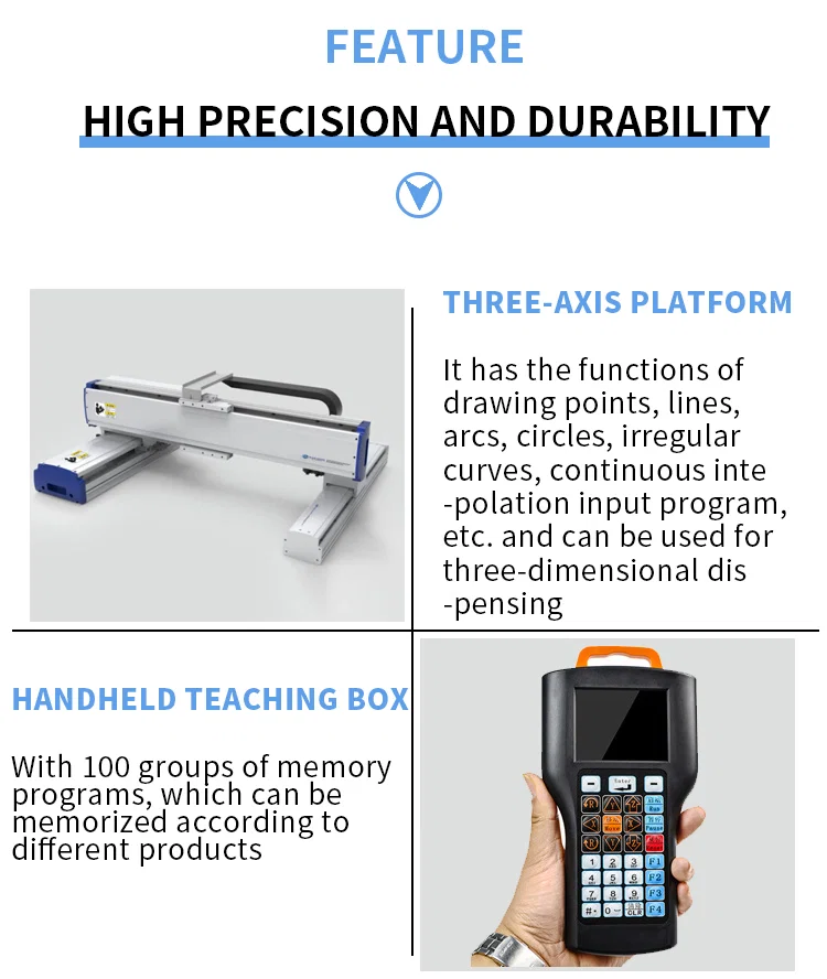 Automatic Rotating Dispensing Robot, 4 Axis Dispenser Robot Glue, Glue Spreader Machine