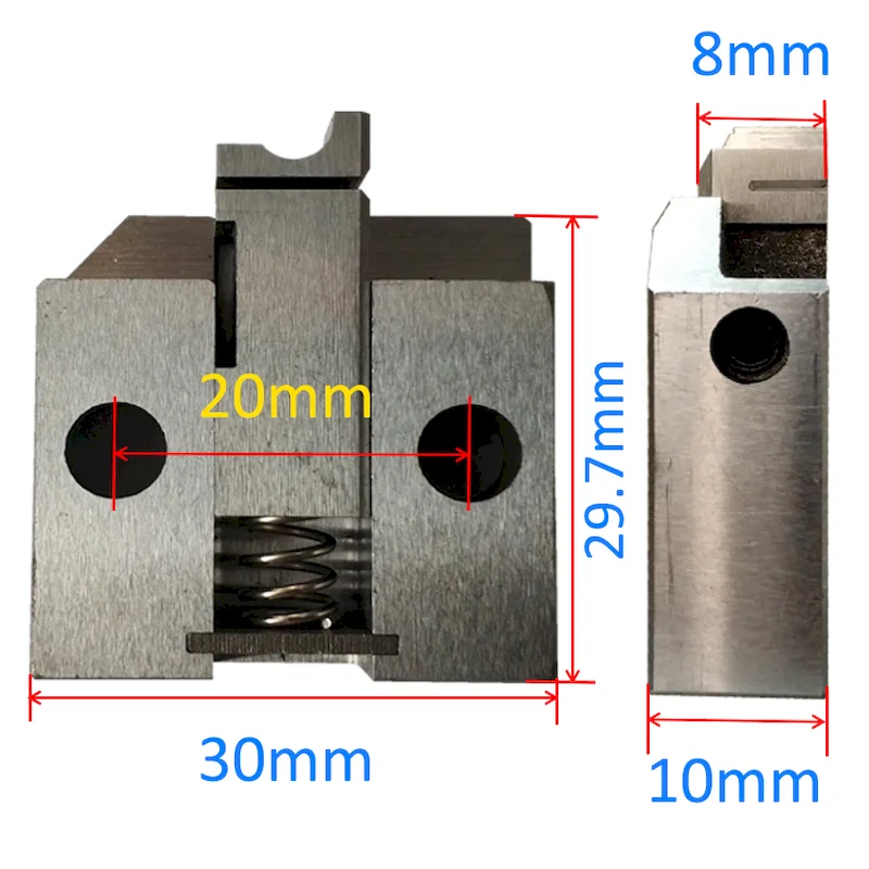 OTP applicator mold spare parts blade die terminal holder base cutter seat spacer die U-shape cutter holder