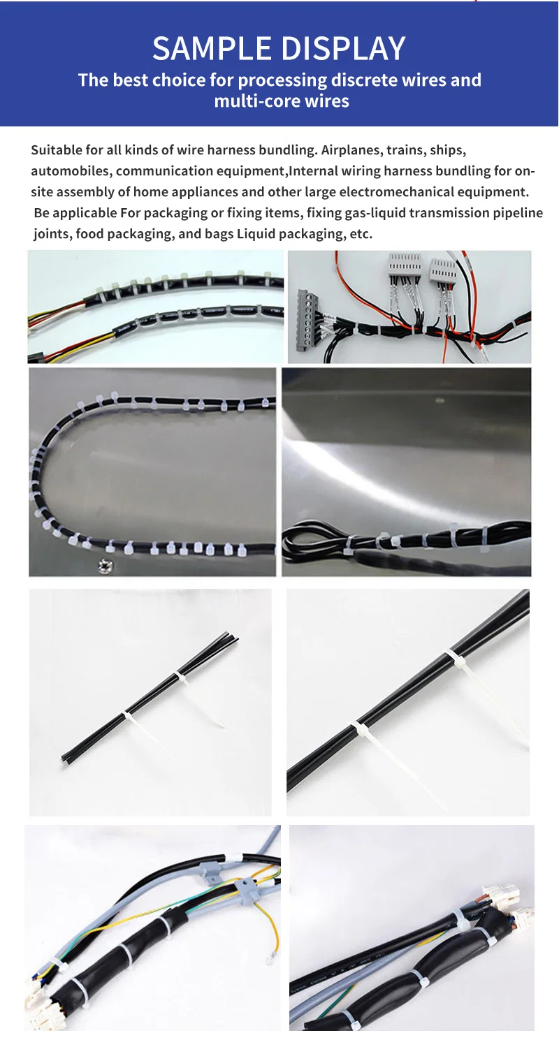 sample display of Cable Ties Machine, Twist Cable Machine, Cable Twisted Ties machine 