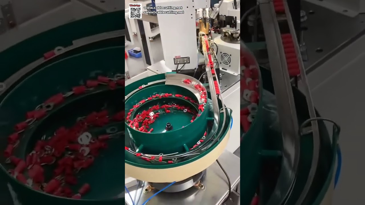 O U Type Pre insulated Loose Terminal Crimping Machine with Vibratory Bowl Feeder System - Shorts