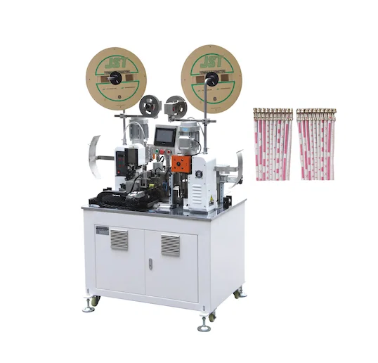 Automatic Double-End Flat Ribbon Cable Cut, Strip, and Crimp